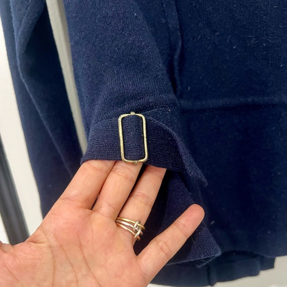 3.1 Philip Lim navy cashmere sweater jacket. Size small. - Picture 2 of 8